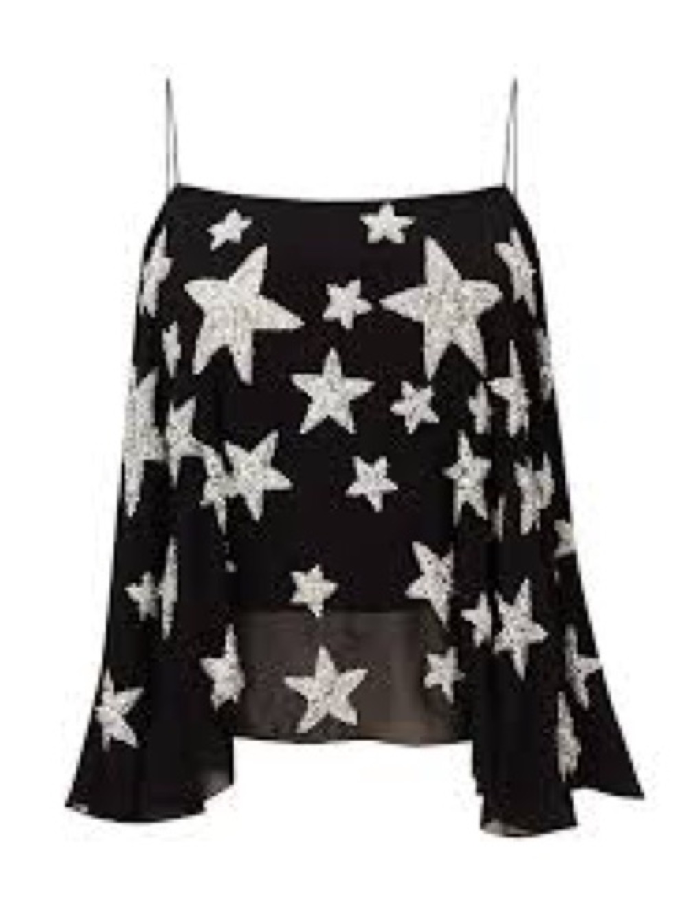 Topshop Black Sparkle Tank Top